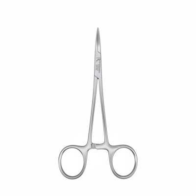 167- mosquito forceps 4'',extremely delicate, curved, serrated jaws, ring handle