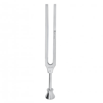 143-Lucae Tuning Fork From Nickel-Plated Steel, With Foot, C = 512 H