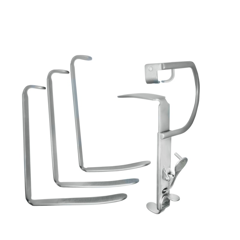 345-Davis-Boyle Mouth Gag Set,Handle + 4 Tongue Depressors